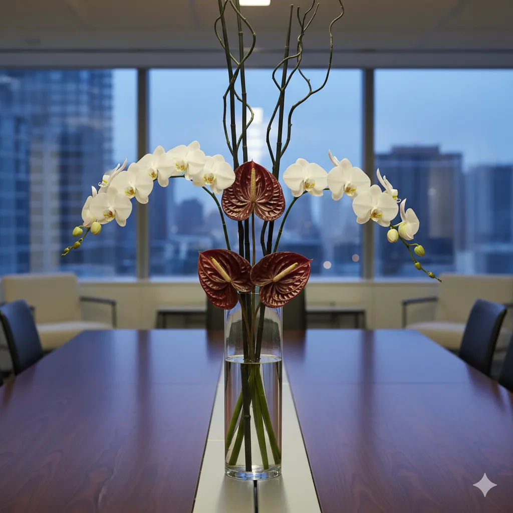 Corporate event floral arrangements