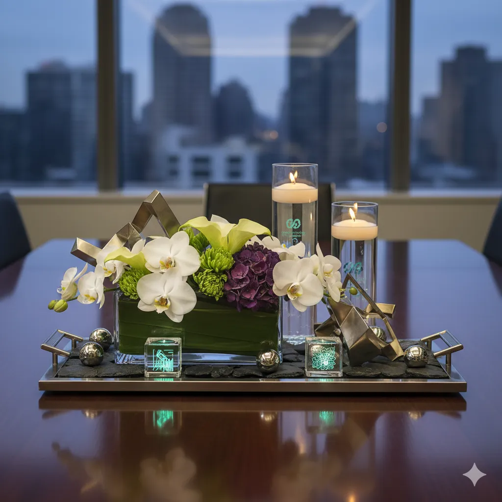 Professional corporate centerpiece