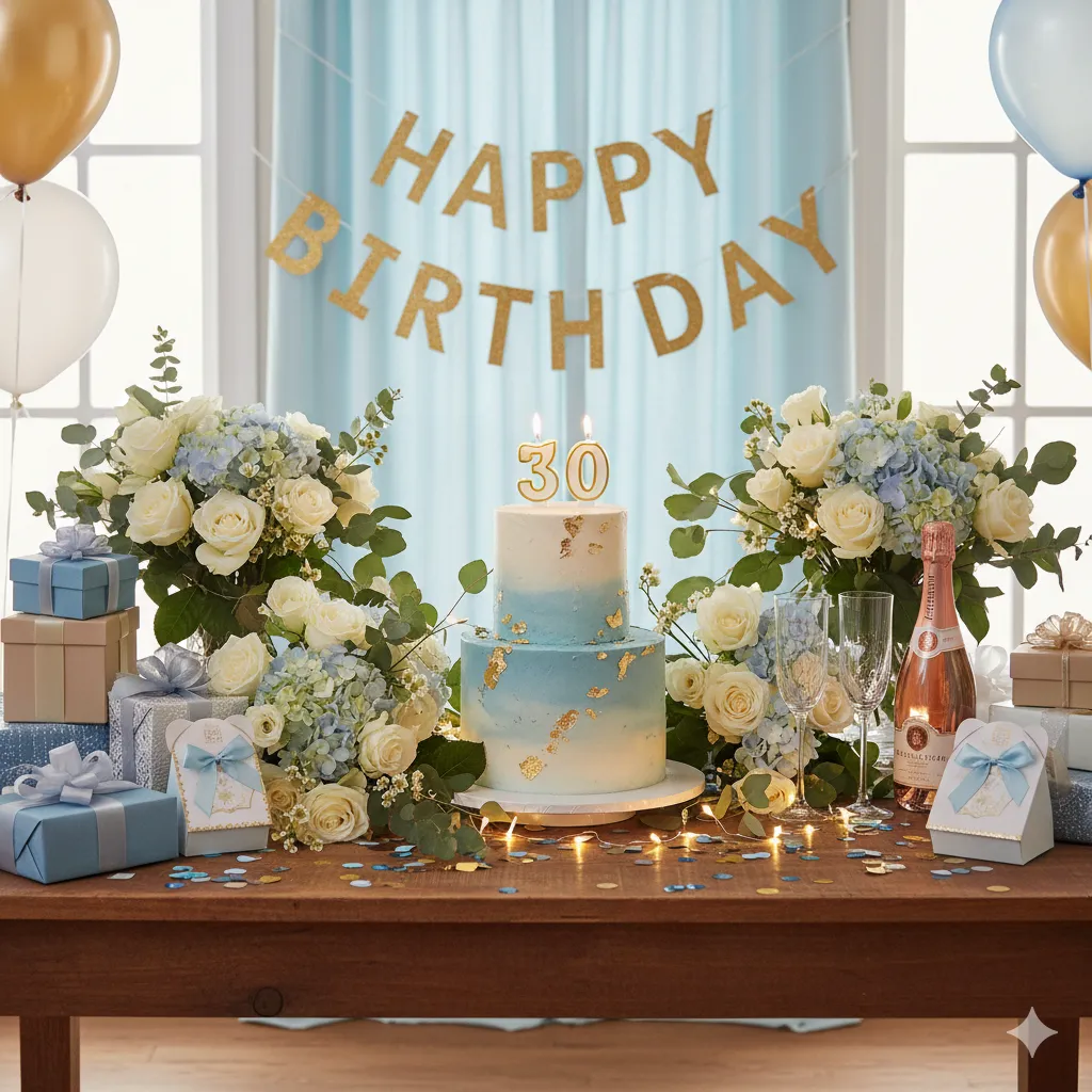 Birthday celebration arrangement