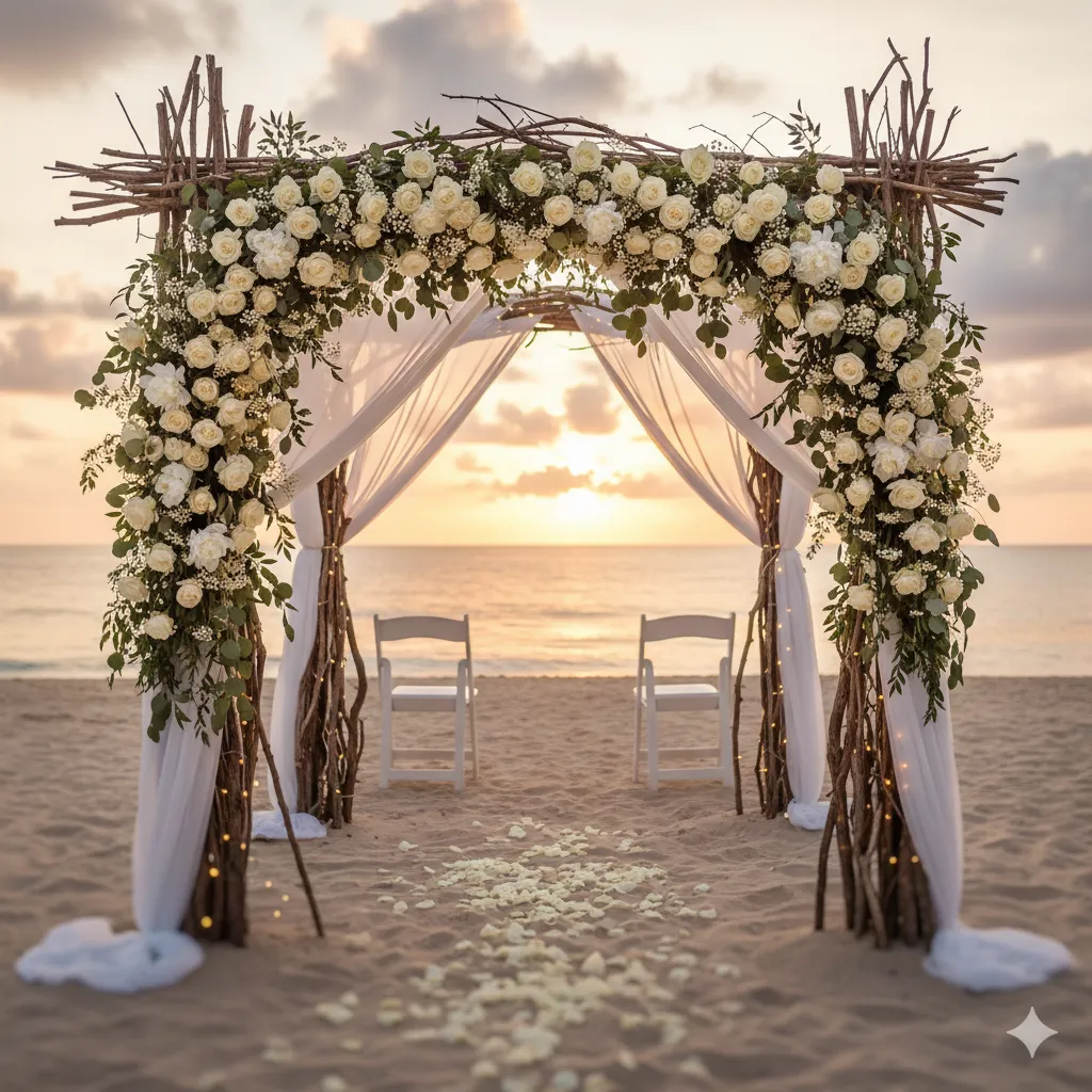 Beautiful wedding arch decoration