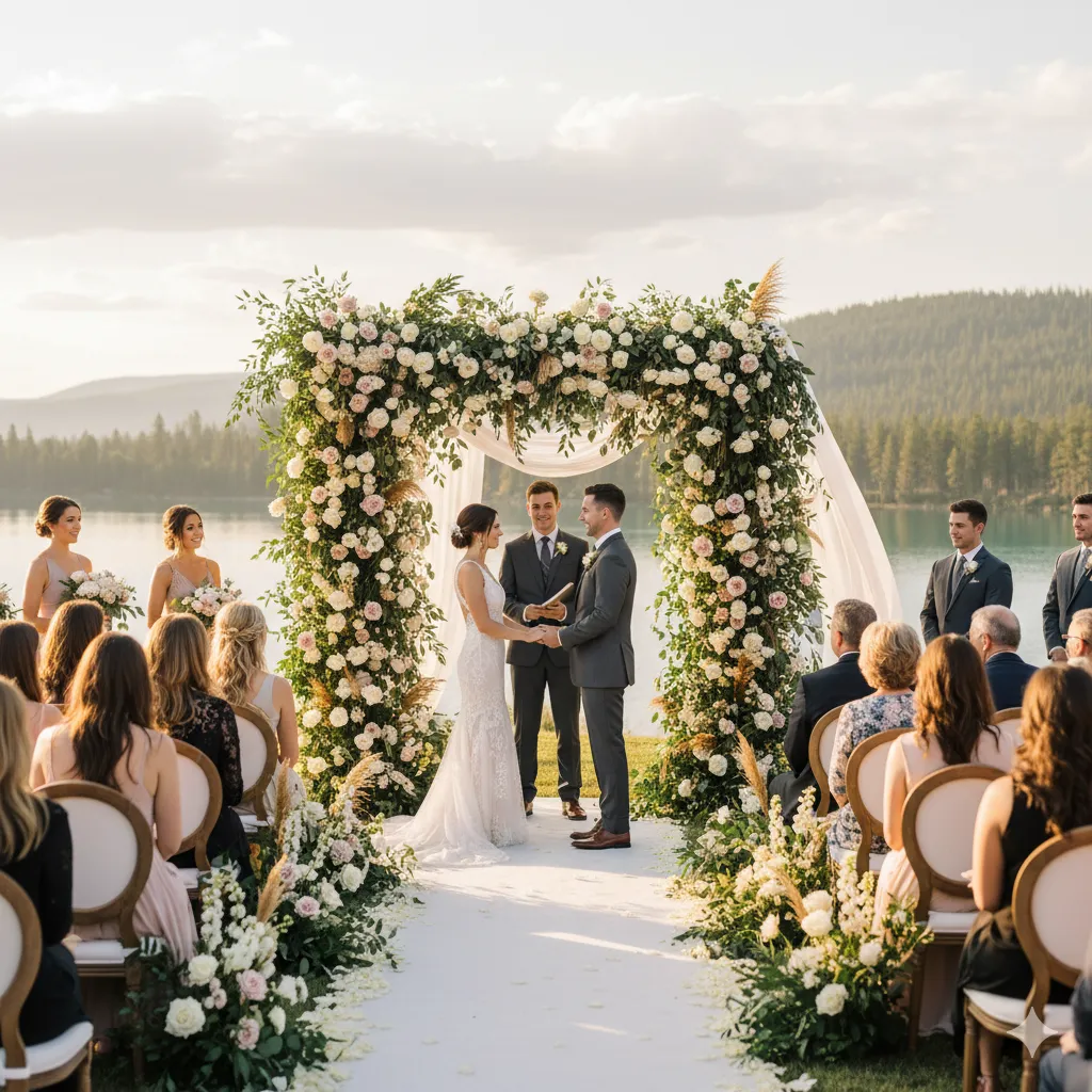 Stunning ceremony backdrop