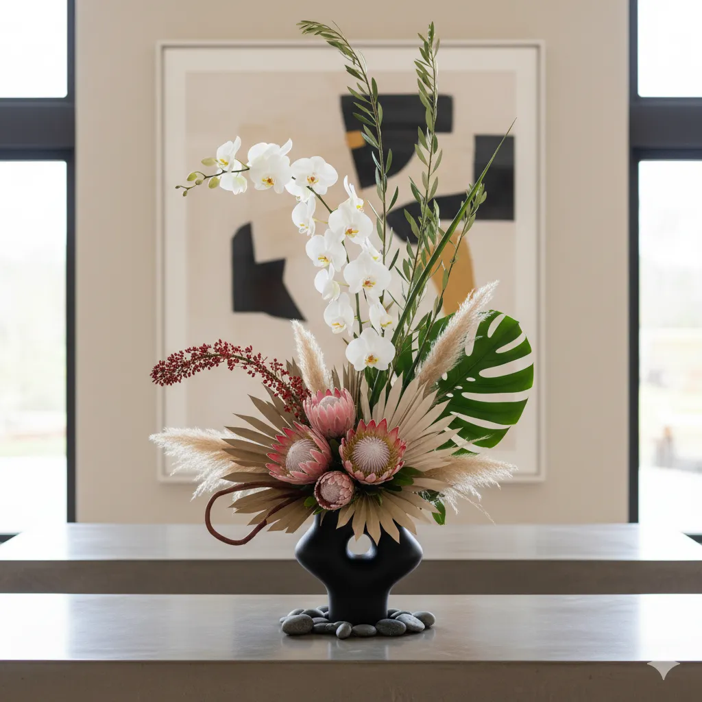 Modern contemporary floral arrangement